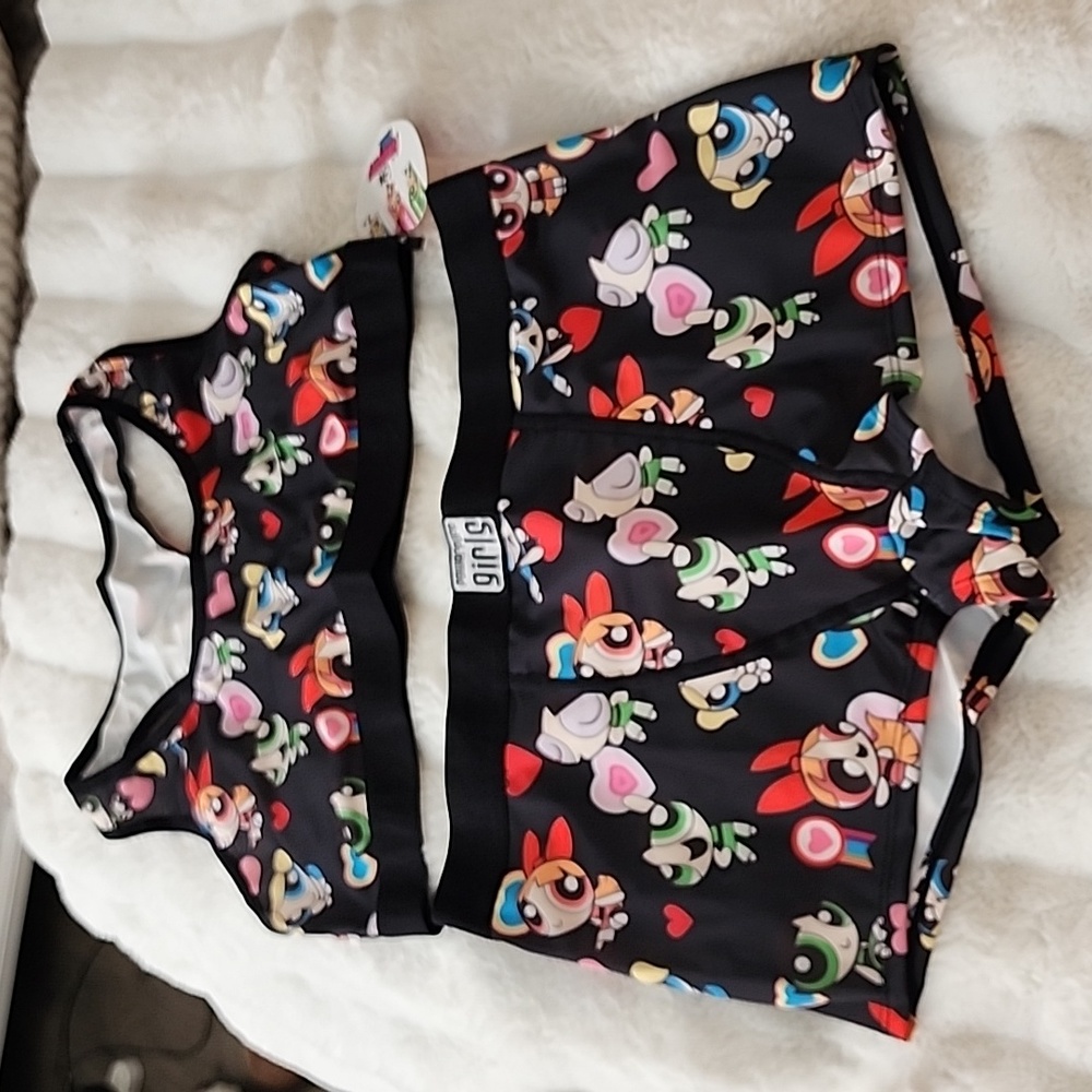 Power Puff Girls Sports Bra and Underwear Set